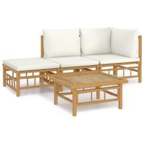 Conjunto de Muebles para Patio Casafoyer de Bambú, 4 Piezas con Cojines