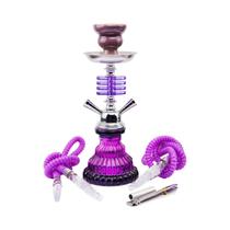Conjunto De Narguilé Árabe Roxo De 4 Camadas Com Mangueira Dupla, Tigela De Cerâmica, Acessórios