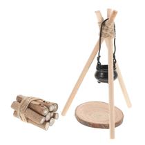 Conjunto de Natal Dollhouse FELTECHELECTR com mini fogueira