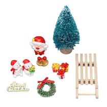 Conjunto de Natal em miniatura para móveis de casa de bonecas em escala 1:12 Conjunto de Natal em miniatura para móveis de casa de bonecas em escala 1:12