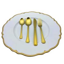 Conjunto de Natal Faqueiro Versace e Sousplat Dourado Fineza Conjunto de Natal Faqueiro Versace e Sousplat Dourado Fineza