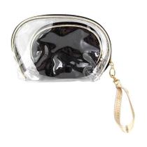 Conjunto de Necessaire Dupla Transparente + Brilhosa em PVC