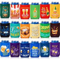 Conjunto de neoprene com mangas refrigeradoras para latas de cerveja SEPGLITTER, pacote com 18 unidades