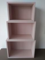 Conjunto de nicho 40 cm 35 cm 30 cm - colorido ( branco, rosa, preto) 100% mdf