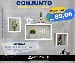 Conjunto de Nichos Decorativos Artysul / Branco