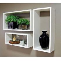Conjunto de Nichos Retangulares 100% MDF Branco Conjunto de Nichos Retangulares 100% MDF Branco