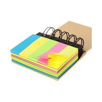 Conjunto De Notas Adesivas De Papel Craft Multicolorido, Adesivos Fluorescentes, Bloco De Notas,
