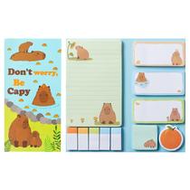 Conjunto de notas adesivas Xqumoi Don't Worry Be Capy 550 folhas