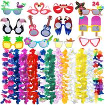 Conjunto de óculos de festa e colares havaianos JOYIN Luau Party x12 Conjunto de óculos de festa e colares havaianos JOYIN Luau Party x12