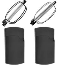 Conjunto de óculos de leitura dobráveis Success Eyewear Black Gunmetal Conjunto de óculos de leitura dobráveis Success Eyewear Black Gunmetal
