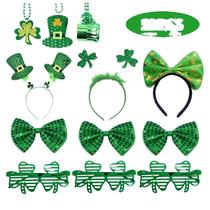 Conjunto de óculos Shamrock e óculos verdes do Dia de São Patrício