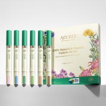 Conjunto de óleo de cutícula APUREE Organic 100% Pure (6 unidades) Vegan Conjunto de óleo de cutícula APUREE Organic 100% Pure (6 unidades) Vegan