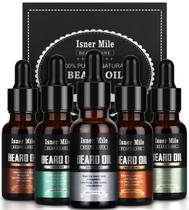 Conjunto de Óleo para Barba ISNER MILE - 5 Unidades - Condicionador Leave-in para Homens Conjunto de Óleo para Barba ISNER MILE - 5 Unidades - Condicionador Leave-in para Homens