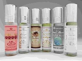 Conjunto de óleos de perfume Al-Rehab 6 ml x 6 mais vendidos Sultan, Golden Sand, Al Fares, White Full, Dakar e Aseel