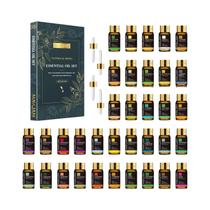 Conjunto De Óleos Essenciais 35 Peças Para Difusor Aroma Vela Massagem Ambientador Caixa De Presente