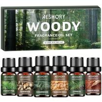 Conjunto de Óleos Essenciais Aeshory 6x10ml Aromas Amadeirados Conjunto de Óleos Essenciais Aeshory 6x10ml Aromas Amadeirados