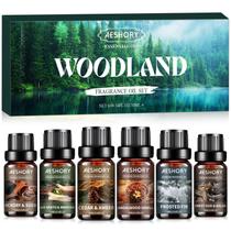 Conjunto de óleos essenciais Aeshory Woodland Woody Scent 6x10ml Conjunto de óleos essenciais Aeshory Woodland Woody Scent 6x10ml