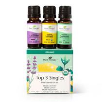 Conjunto de óleos essenciais Plant Therapy Top 3 Organic 10mL