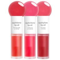 Conjunto de óleos labiais NOONI Vegan Appleseed Appleberry & AppleCherry & Appleplum Conjunto de óleos labiais NOONI Vegan Appleseed Appleberry & AppleCherry & Appleplum