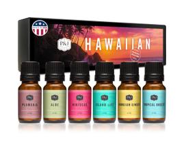 Conjunto de óleos perfumados P&J Trading Hawaiian com 6 aromas de 10 ml