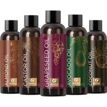 Conjunto de óleos transportadores Maple Holistics, amêndoa pura, coco e abacate Conjunto de óleos transportadores Maple Holistics, amêndoa pura, coco e abacate