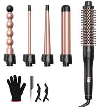 Conjunto de Onduladores Lopeie 5 em 1 - Com Escova e 4 Barris Conjunto de Onduladores Lopeie 5 em 1 - Com Escova e 4 Barris
