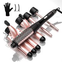 Conjunto de onduladores MAX-T Curling Wand 5 em 1 com barris intercambiáveis