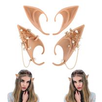 Conjunto de orelhas de elfo Yolev Elf Ears com piercings Conjunto de orelhas de elfo Yolev Elf Ears com piercings