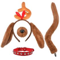 Conjunto de orelhas e cauda de cachorro Antler HORME Brown para crianças e adultos Conjunto de orelhas e cauda de cachorro Antler HORME Brown para crianças e adultos