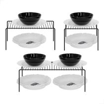 Conjunto de Organizadores Aramados - 3 Peças Light Preto para Sua Cozinha Moderna!