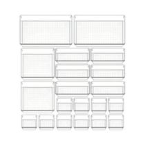Conjunto De Organizadores De Gaveta De Plástico Transparente Com 10 Peças Em 4 Tamanhos Para Conjunto De Organizadores De Gaveta De Plástico Transparente Com 10 Peças Em 4 Tamanhos Para