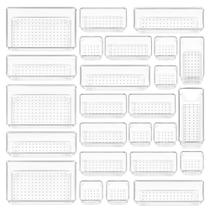 Conjunto de organizadores de gavetas Vtopmart Clear Plastic 25 unidades