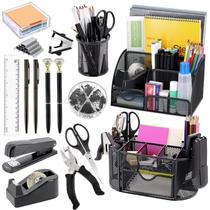 Conjunto de organizadores de mesa e acessórios Froidesente Black 17 em 1