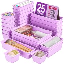 Conjunto de Organizadores para Gaveta KEMETHY 25 Peças Plástico Roxo Conjunto de Organizadores para Gaveta KEMETHY 25 Peças Plástico Roxo