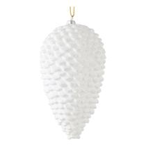 Conjunto de ornamentos de pinha com glitter branco fosco Vickerman de 25 cm Conjunto de ornamentos de pinha com glitter branco fosco Vickerman de 25 cm