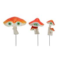 Conjunto de ornamentos Fairy Garden Creative Mushroom Resin, 3 unidades Conjunto de ornamentos Fairy Garden Creative Mushroom Resin, 3 unidades