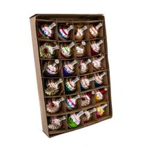 Conjunto de ornamentos Kurt Adler Early Years Mini Glass 24 bolas/refletor