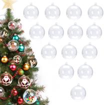 Conjunto de ornamentos Luxtea, bola preenchível de acrílico de plástico transparente, 100 mm Conjunto de ornamentos Luxtea, bola preenchível de acrílico de plástico transparente, 100 mm