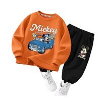 Conjunto De Outono De 2 Peças Para Bebês Meninos E Meninas, Moletom De Algodão Com Estampa Do Mickey
