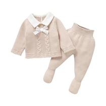 Conjunto De Outono E Inverno Para Bebês Meninas, Gola Virada Para Baixo, Manga Comprida, Suéter Com Conjunto De Outono E Inverno Para Bebês Meninas, Gola Virada Para Baixo, Manga Comprida, Suéter Com