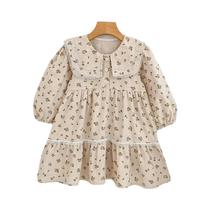 Conjunto De Outono Para Bebês Meninas: Vestido Floral De Princesa E Macacões Combinando Para Irmãs E