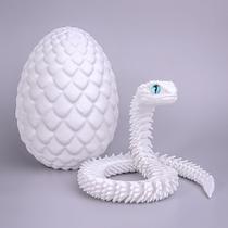 Conjunto de ovos de cobra e dragão impresso em 3D WUQIREN 45 cm branco Conjunto de ovos de cobra e dragão impresso em 3D WUQIREN 45 cm branco