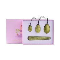 Conjunto De Ovos Yoni De Jade Natural 4 Peças, Ferramentas De Massagem Para Exercícios De Kegel Para