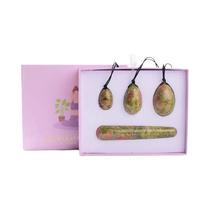 Conjunto De Ovos Yoni De Jade Natural 4 Peças, Ferramentas De Massagem Para Exercícios De Kegel Para