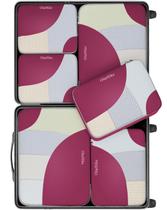 Conjunto de Packing Cubes OlarHike - 6 Peças com 3 Tamanhos (Cor Vinho) Conjunto de Packing Cubes OlarHike - 6 Peças com 3 Tamanhos (Cor Vinho)