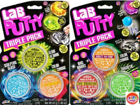 Conjunto de pacotes Putty JA-RU Lab Glow in The Dark Slime, 6 unidades