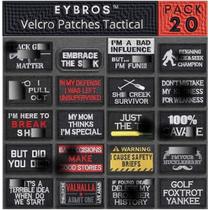 Conjunto de pacotes Tactical Morale Patch 20 Eybros para mochilas e chapéu Conjunto de pacotes Tactical Morale Patch 20 Eybros para mochilas e chapéu