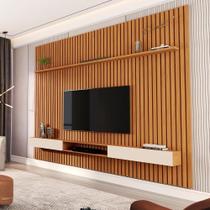 Conjunto de Painel Ripado e Nicho 2.2 Bahamas Nature Off White Conjunto de Painel Ripado e Nicho 2.2 Bahamas Nature Off White