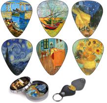 Conjunto de palhetas de guitarra Art Tribute Vincent Van Gogh, pacote com 12