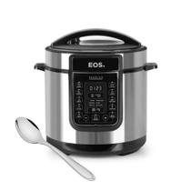 Conjunto de Panela de Pressão Elétrica 6l Eos e Colher Para Arroz Laguna em Aço Inox Tramontina